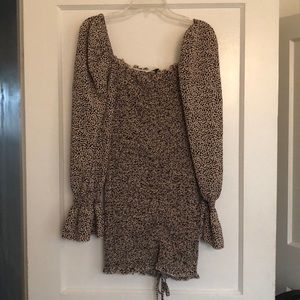 Miss Lola smocked mini dress